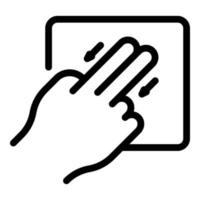 Smart finger move icon outline vector. Click button vector