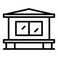 Beach house icon outline vector. Cabin stilt vector