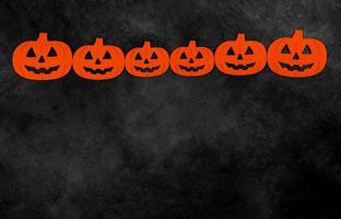 Spooky halloween banner with copyspace. Orange and black background for october 31 photo