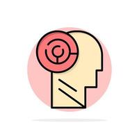 Head Games Mind Target Abstract Circle Background Flat color Icon vector