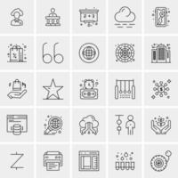 25 iconos de negocios universales vector ilustración de icono creativo para usar en proyectos relacionados con la web y dispositivos móviles