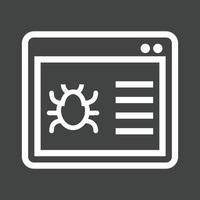 Web Crawler Line Inverted Icon vector