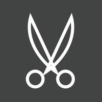 Scissors Line Inverted Icon vector