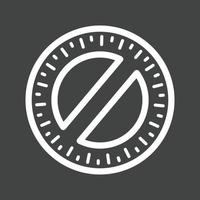Round Scale Line Inverted Icon vector
