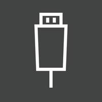 Settings Input HDMI Line Inverted Icon vector