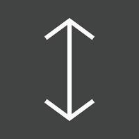 Up-Down Line Inverted Icon vector