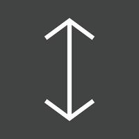 Up-Down Line Inverted Icon vector