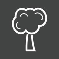 Tree Line Inverted Icon vector