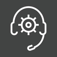 Technical Support Line Inverted Icon vector