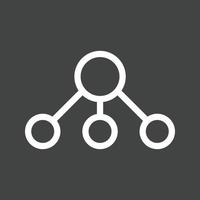 Nodes Line Inverted Icon vector
