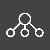 Nodes Line Inverted Icon vector