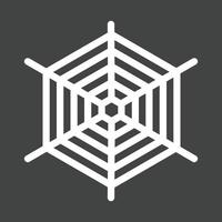 Spiderweb Line Inverted Icon vector