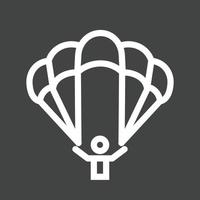 Paragliding Line Inverted Icon vector