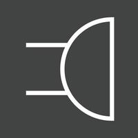Buzzer Line Inverted Icon vector