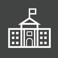 The White House Line Inverted Icon vector