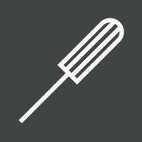 Screw Driver Line Inverted Icon vector