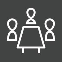 Conference Call Line Inverted Icon vector
