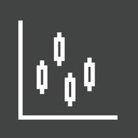 Candlestick Chart Line Inverted Icon vector