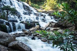 Mae Ya waterfall, Big waterfall at Chiangmai, Northern, Thailand photo