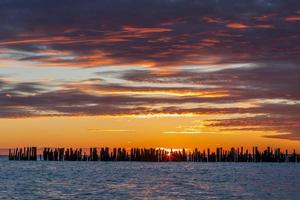 Cloudy Sea Views of the Baltic Sea at Sunrise photo