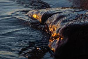 Sunset Colors in the Sea Stones photo