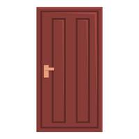 Home door icon cartoon vector. Front house vector