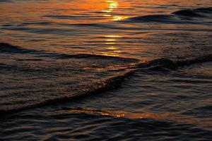 Sunset Colors in the Sea Water photo