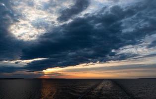 Cloudy Sea Views of the Baltic Sea at Sunrise photo