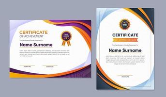 Gradient Modern Certificate Template Collection Set vector