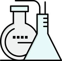 plantilla de banner de icono de vector de icono de color plano de energía de laboratorio de reacción química
