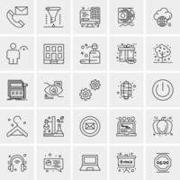 25 iconos de negocios universales vector ilustración de icono creativo para usar en proyectos relacionados con la web y dispositivos móviles