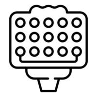 Fresh waffle maker icon outline vector. Iron machine vector