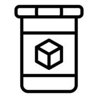 Soy cube icon outline vector. Food soya vector