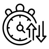 Stopwatch time icon outline vector. Data graph vector