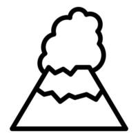 Vulcano icon outline vector. Fire magma vector