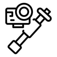 Action camera icon outline vector. Photo studio vector