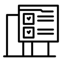 Check form icon outline vector. Claim order vector