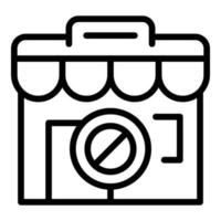 Quarantine shop icon outline vector. People virus vector