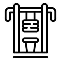 Weight gym icon outline vector. Fitness equipment vector