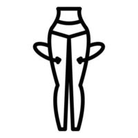 High stockings icon outline vector. Body vein vector