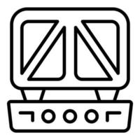 Iron waffle maker icon outline vector. Belgian machine vector