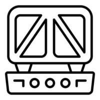 Iron waffle maker icon outline vector. Belgian machine vector