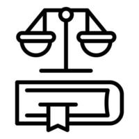 Judge book icon outline vector. Science lecture vector