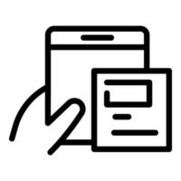 Pay online icon outline vector. App phone vector