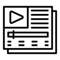 Play tutorial icon outline vector. Video webinar vector