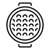 Round waffle maker icon outline vector. Cooker machine vector