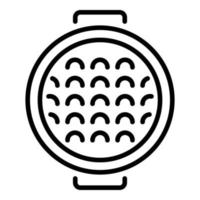 Round waffle maker icon outline vector. Cooker machine vector