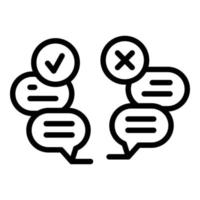Call center chat icon outline vector. Online report vector