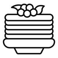 Waffle stack icon outline vector. Iron maker vector