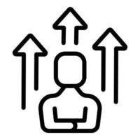 Training skill up icon outline vector. Goal level vector